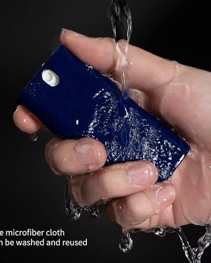 CLICK CLEAN Touchscreen Mist Cleaner, Screen Cleaner, All in One Screen Cleaner Spray with Microfiber and Phone Stand for All Phones, Laptop and Tablet Screens (Dark Blue)