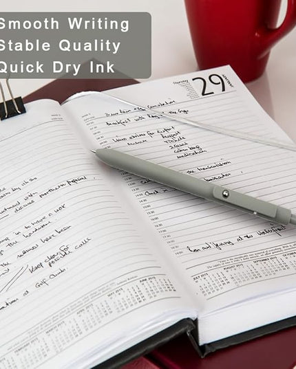 VICO Gel Pens, 5 Pcs 0.5mm Quick Dry Black Ink Pen Fine Point Smooth Writing Pens, Aesthetic Cute Office School Supplies Gifts for Women Men, High-End Series for Journaling Note Taking