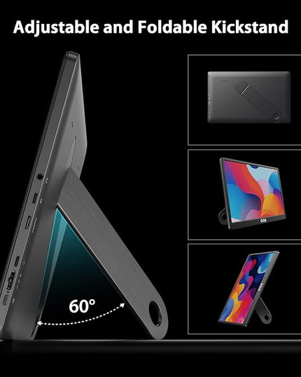 QQH Portable Monitor, 15.6" Portable Travel Monitor for Laptop 1080P FHD IPS Second Screen, Gaming Monitor, USB C HDMI External Monitor Display for Computer Phone PC PS4 PS5 Xbox Switch (Z1-9-G)