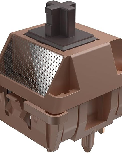 DUROCK Mocha Chocolate T1 Switches, Full POK T1 Tactile Switch 62g Long Spring, Light Diffuser 5 Pins Lubed Mechanical Keyboard Switches (90pcs)