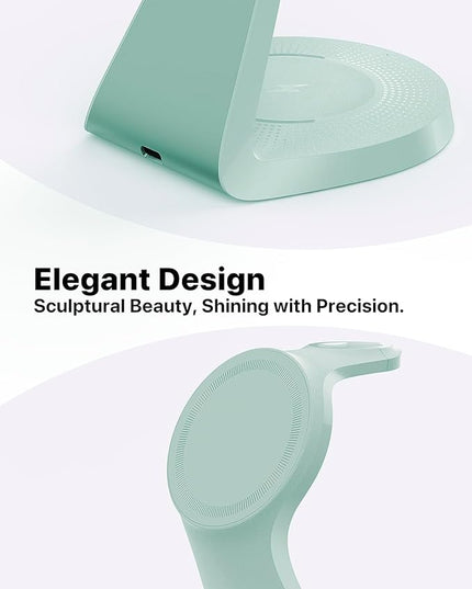 3 in 1 Charging Station for Apple Devices,Mag-Safe Charger Stand Fast Charging,Wireless Charger for iPhone17/ Air/16/15/14/13/12 Series,& AirPods,& iWatch(USB-C Charger Included)