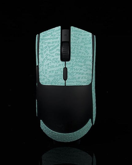 Gamer Mouse Grip Tape Sticker for Razer Viper V3 Non Slip Suck Sweat Pre Cut Easy Install PC Gaming CS Cyan