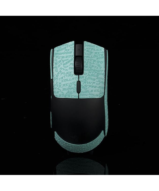Gamer Mouse Grip Tape Sticker for Razer Viper V3 Non Slip Suck Sweat Pre Cut Easy Install PC Gaming CS Cyan