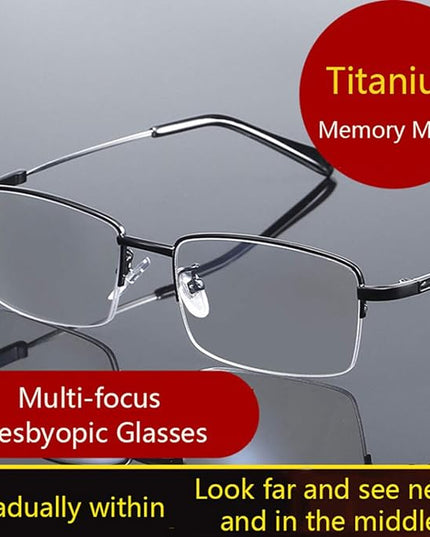 Progressive Multifocus Computer Reading Glasses Blue Light Blocking No Line Lenses Multifocal Readers for Men and Women