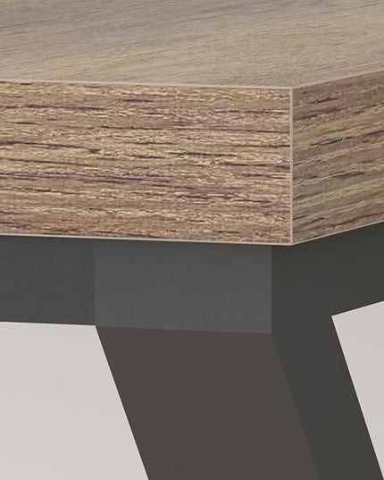LVB Rustic Large Computer Desk, Industrial Extra Long Home Office Desk, Wood Pc Writing Work Study Computer Table Desk, Farmhouse Workstation Gaming Executive Desk for 2 Person, Rustic Oak, 70 Inch