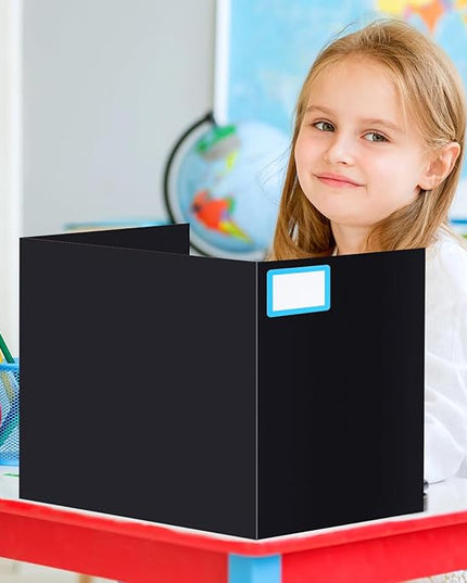 Crtiin 24 Pcs Privacy Folders for Students Desk Dividers Standard School Privacy Cardboard Board Testing Dividers Shield for Classroom Teacher Supplies Keep Eyes from roving(Stylish)