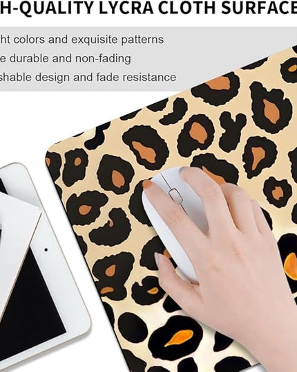 Into The Wild Leopard Print Case Square Mouse pad, Texture, Waterproof, Anti Slip Rubber Base, Computer Mouse pad, Laptop Mouse pad