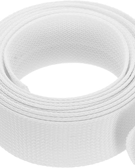 uxcell Expandable Sleeving,2 3/4-inch 10ft Cable Sleeve, White