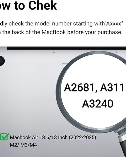 Strong Magnetic Privacy Screen Compatible with MacBook Air 13.6/13 Inch 2022-2025 M2 M3 M4, Removable Mac Air Screen Protector A2681, A3113, A3240 Screen Filter Shield Anti Glare Anti Blue Light