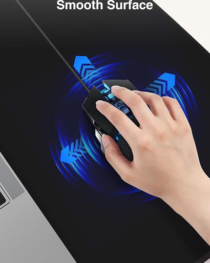 4-in-1 Mouse Pad with Magnetic Wireless Charging, 31.5"x15.8" Large Desk Mat for Laptop/Keyboard, Waterproof Smooth Surface, Non-Slip Base, with Adapter