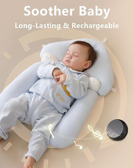 Portable Rechargeable Sound Machine White Noise Machine with 30 Soothing Sounds for Baby Kids Adults 32-Level Vol 4 Timer Brown Noise Sleep Sound Machine for Travel Office Privacy Home