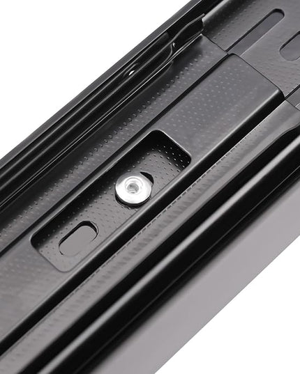 18.9" Under Desk Storage Drawer with Holes, Locking Design Black Sliding Pull-Out Drawer for Sit Stand Workstation