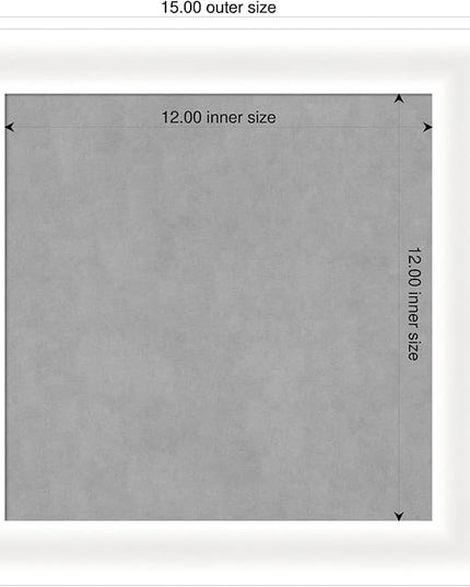 Amanti Art White Framed Magnetic Board 15x15 X-Small Vision Board for use with Magnets, 100% Metal Sheet to Display Items as Office Decor or for Home Organization in mudroom, Kitchen or Kids Room