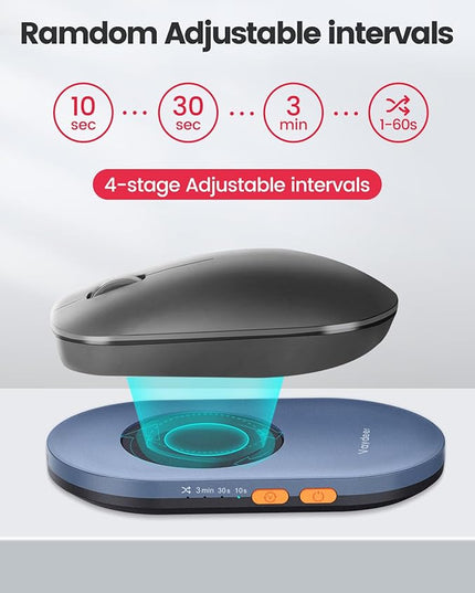 Vaydeer Ultra Slim Mouse Mover, Air 3 Mouse Jiggler with Adjustable Interval Timer, Undetectable & Noiseless, Simulates Realistic Mouse Movement, Driver-Free for Keeping The PC Active and Secure