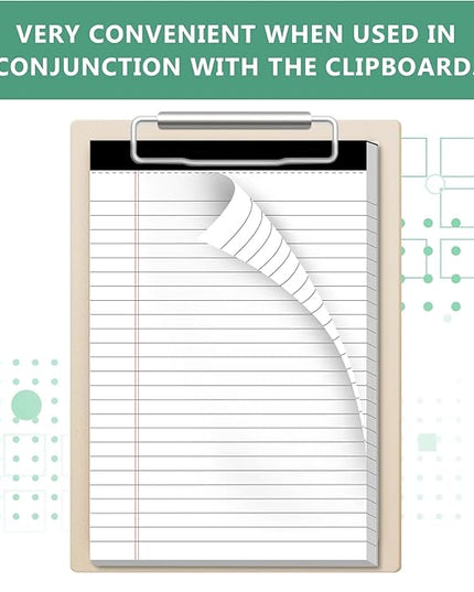 Legal Pads 5×8 Inch Notepad, 12 Pack Note Pads College Ruled Perforated Memo Pad for Work Study Daily Note Taking List, Lined Writing Pads Memo Refills Notepads for Office Home School, 30 Sheet/Pad