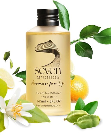 SevenAromas Hotel Scent Diffuser Oil, Luxury Hotel-Inspired Essential Oil for Aromatherapy & HVAC Diffusers – Premium Dropper Bottle - 145 ml 5 FL oz (White Tea)