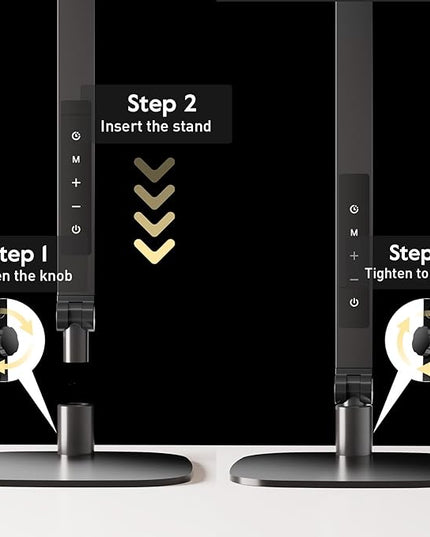 LED Desk Lamp for Home Office, Eye-Caring Modern Desk Light, 3 Color Temperature 10 Brightness Computer Light, Dimmable Desk Light with Memory & Timer Func, Metal Swing Arm Table Lamp