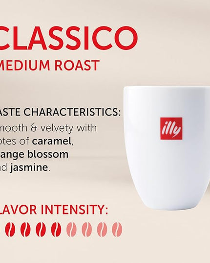 illy Instant Coffee- 100% Arabica Coffee – Classico Medium Roast - Notes Of Caramel, Orange Blossom & Jasmine - Easy Preparation - Convenient Coffee Instant Format - Roasted In Italy – 3.3 Ounce