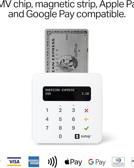 SumUp Plus Card Reader, Bluetooth - NFC RFID Credit Card Reader for Smartphone