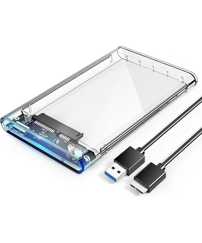 ORICO 2.5'' External Hard Drive Enclosure USB 3.0 to SATA III Tool-Free Clear Hard Disk Case for 2.5 inch 7mm 9.5mm SATA HDD SSD Max 6TB Support UASP(2139U3)