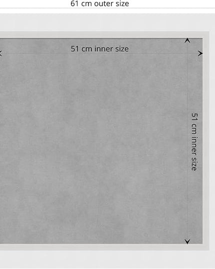 Amanti Art White Framed Magnetic Board 24x24 Medium Vision Board for use with Magnets, 100% Metal Sheet to Display Items as Office Decor or for Home Organization in mudroom, Kitchen or Kids Room
