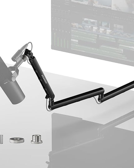 Microphone Arm,Aokeo AK-55i Desk Low Profile Adjustable Mic Boom Arm Stand,Suitable For Blue Yeti,Snowball iCE, HyperX QuadCast,SoloCast,Elgato Wave,Etc