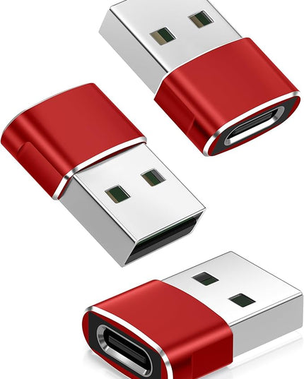 Basesailor USB to USB C Adapter 3 Pack,Type C Female to USB A Male Charger Cable Converter for Apple Watch Ultra iWatch Series 8 7 SE,AirPods Pro 2, 14 13 12 11 Plus Max,iPad 9 10 Air 4 5 Mini 6