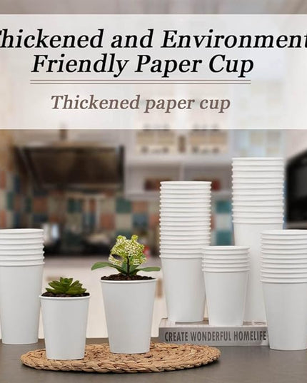 Lamosi 1000 Count 12 oz Paper Coffee Cups Bulk, Disposable Paper Cups for Hot or Cold Drinks, 12 Ounce White Beverages Water Cups for Party, Picnic, Travel, Events