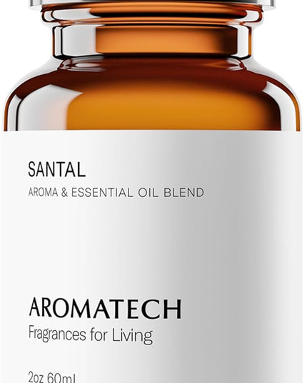 AromaTech Santal Premium Aroma Oil – Inviting & Versatile Home Fragrance with Notes of Sandalwood, Leathery Papyrus & Cardamom for Scent Diffusers, Cold-Air and UltraSonic Scent Machines – 60 mL