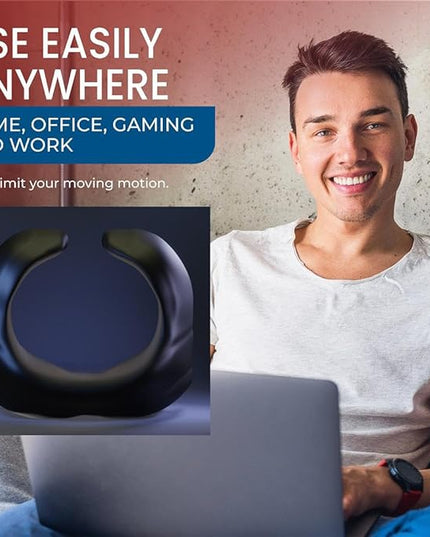 Wearable Gaming Wrist Rest for Keyboard, Mouse pad, Laptop, and PC Work or Gamer Support. (Black, S-M)