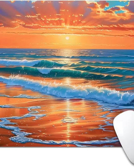 sea Wave Square Mouse pad, Texture, Waterproof, Anti Slip Rubber Base, Computer Mouse pad, Laptop Mouse pad