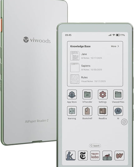 6.13'' AiPaper Reader C with Color Display, E Ink eReader Device with Adjustable Warm and Cool Light, Ultra-Thin & Light, AI Integrated, 128GB Storage