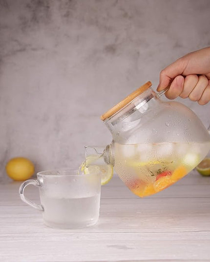 CnGlass Glass Teapot Stovetop Safe,20.3 oz Clear Tea pot with Removable Filter Spout,Loose Leaf and Blooming Tea Maker