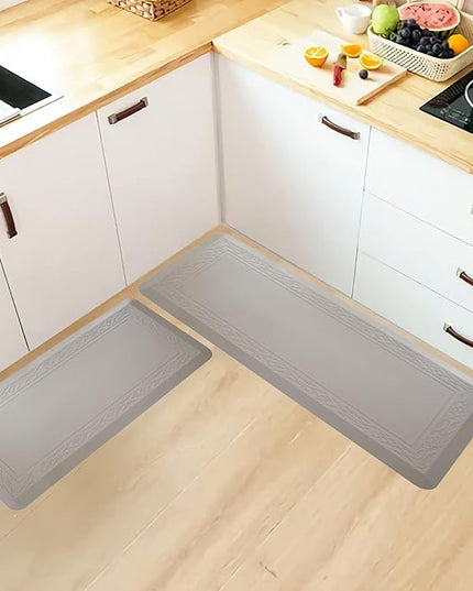 20 x 42 Inch Extra Support Anti Fatigue Comfort Kitchen Mat, Waterproof Long Kitchen Runner, Non-Slip Standing Desk Mat, Commercial Pads for Offices, Home, Garages (Bordeaux Cabblestone, 20'' x 42'')