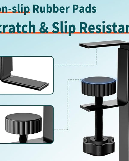 Under Desk Cable Management Tray Black, No Drill Desk Cable Wire Management Organizer with Clamp, PC Cord Organizer Accessories & Workspace for Office, Home