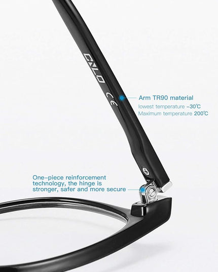 CNLO Blue Light Blocking Glasses,Computer Glasses,Anti Eyestrain, Lightweight Frame Eyeglasses,Men/Women… (Black)