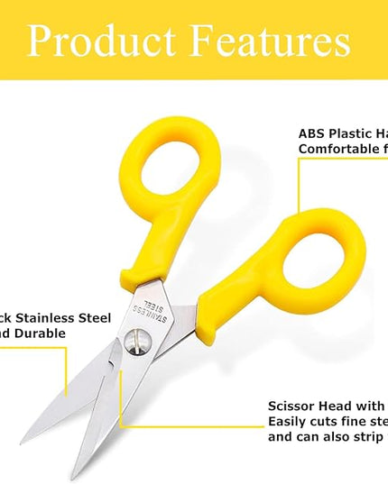 Scissors Bulk Set of 10-Pack, All Purpose Craft Fabric Shears Small Sharp Scissors for Office Home Teacher School Supplies