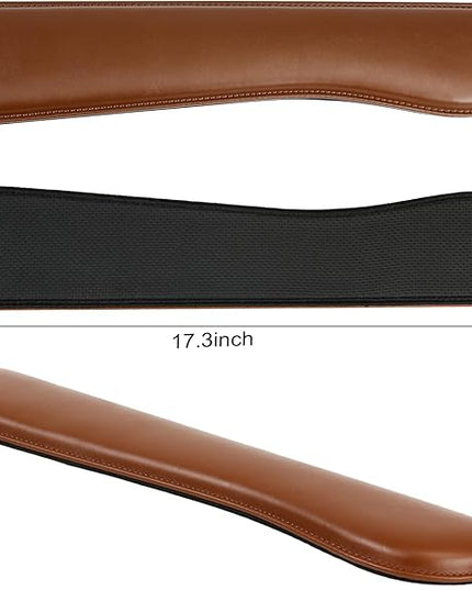 RICHEN Ergonomic PU Leather Keyboard Wrist Rest and Mouse Pad with Wrist Support, Memory Foam Set for Computer/Laptop,Gaming and Office, Comfortable for Easy Typing & Pain Relief (PU Brown)