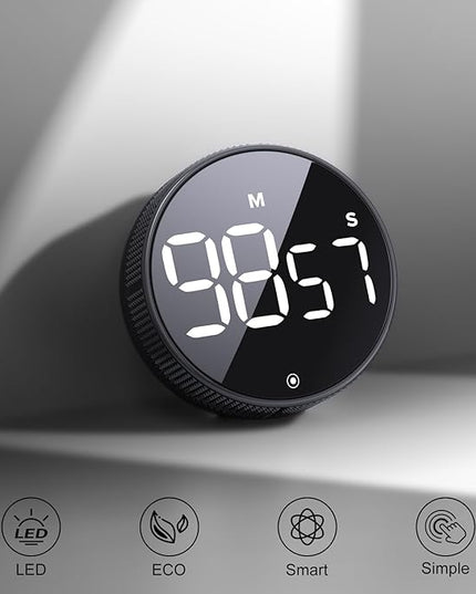 BlueSnail Kitchen Timer with LED Digital Display Smart Efficana for Home Classroom Gym Office, Volume and Brightness Adjustable Productivity Timer