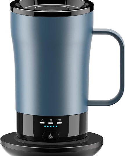 Self-Heating Coffee Mug, 14oz Heated Coffee Mug - Rechargeable Temperature Control Coffee Mug Keep Coffee Hot, Smart Mug Great Gift for Coffee Lovers & Slow Sippers