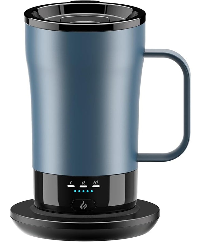 Self-Heating Coffee Mug, 14oz Heated Coffee Mug - Rechargeable Temperature Control Coffee Mug Keep Coffee Hot, Smart Mug Great Gift for Coffee Lovers & Slow Sippers