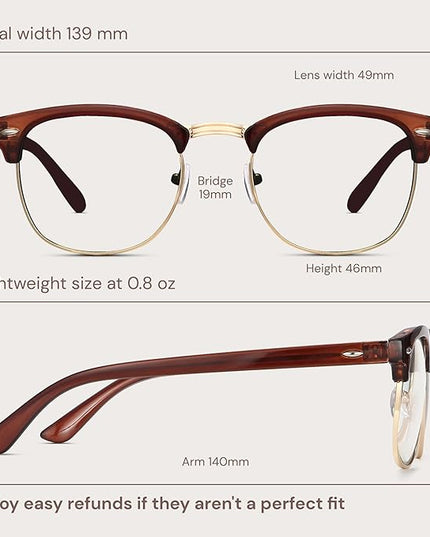 racico Computer Blue Light Blocking Glasses Blue Light Glasses Men Women, Anti Blu-Ray Gaming Glasses Lenses
