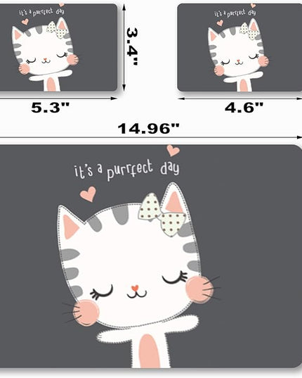 Laptop Skin Sticker Decal,12" 13" 13.3" 14" 15" 15.4" 15.6 inch Laptop Vinyl Skin Sticker Cover Art Protector Notebook PC (2 Wrist Pad Skins Included), Decorative Waterproof Removable, Cute Cat