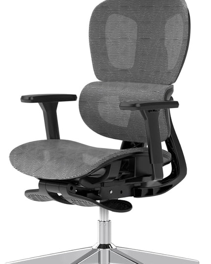 PatioMage Ergonomic Office Chair, Big and Tall Desk Chair with Adjustable Lumbar Support & Seat Depth, High Back Computer Chair, Swivel Mesh Chairs with Wheels for Home Office, Darkgrey