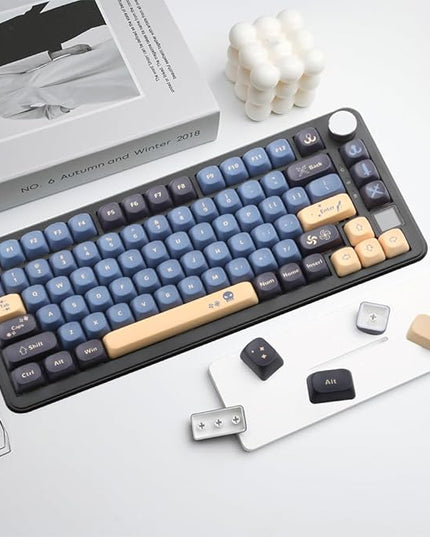 134 Keys MOA PBT Keycaps Set for Cherry Gateron MX Switches Mechanical Keyboard Key Cap (Sword Blue)