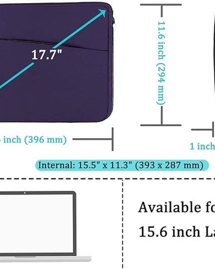 Laptop Case Bag 15.6 inch, Shockproof Protective Computer Carrying Cover with Front Pocket, Briefcase Handbags Laptop Sleeve for 15.6 inch HP, Dell, Acer, Asus, Notebook, Purple