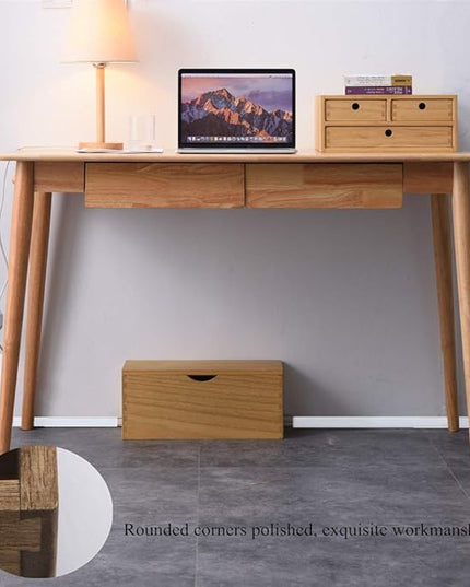 KIRIGEN Cable Management Box Wooden Cord Organizer Hide Power Strip Desk Wires Protector for Home Office TV Computer (DXH2T-NA)