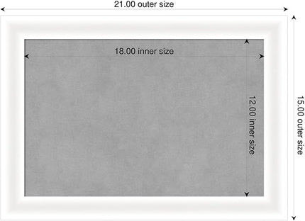 Amanti Art White Framed Magnetic Board 15x21 Small Vision Board for use with Magnets, 100% Metal Sheet to Display Items as Office Decor or for Home Organization in mudroom, Kitchen or Kids Room