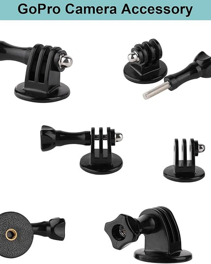 Magnetic Camera Mount for GoPro Hero/Insta 360 / DJI OSMO/AKASO Action Camera,3.46 inch Diam Magnetic Rubber Coating Base,10 inch Length Adjustable Aluminum Alloy Arm