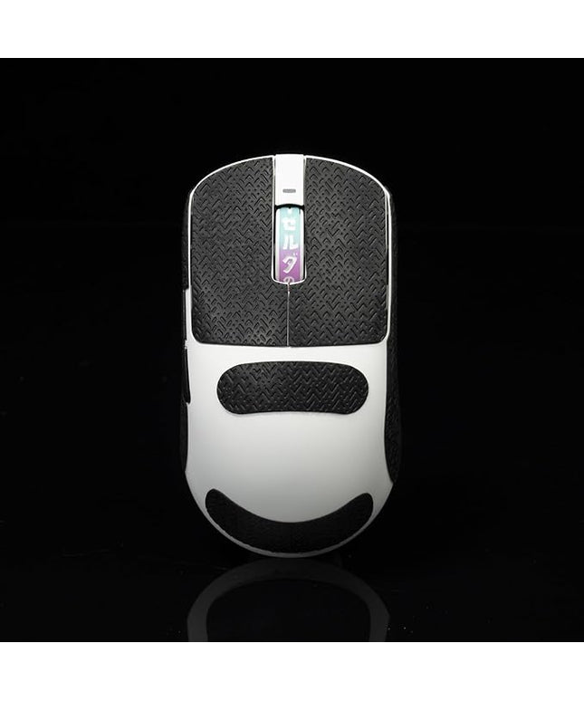 Gamer Mouse Grip Tape Sticker for VGN Dragonfly R1 Pro MAX VXE Non Slip Suck Sweat Pre Cut Easy Install Black 0.5mm